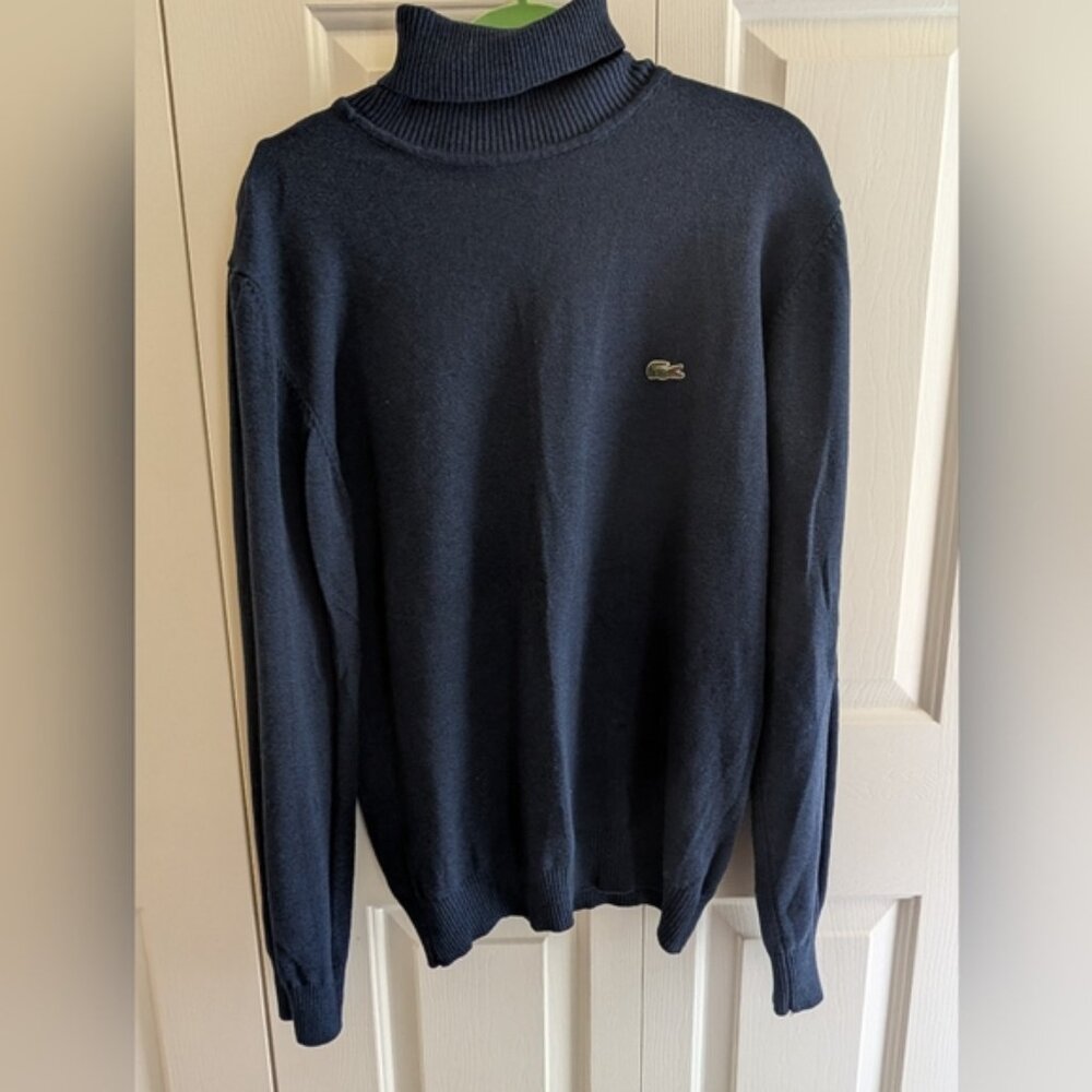 Lacoste Men's Dark Blue Turtleneck Sweater Normcore